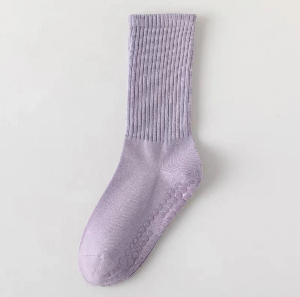 Mid-Calf Non-Slip Pilates Socks – Professional Grip