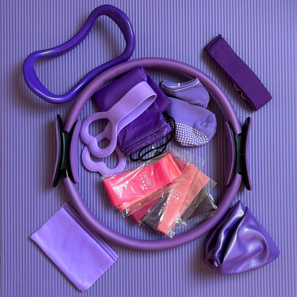 Pilates Ring & Resistance Band 14-Piece Set