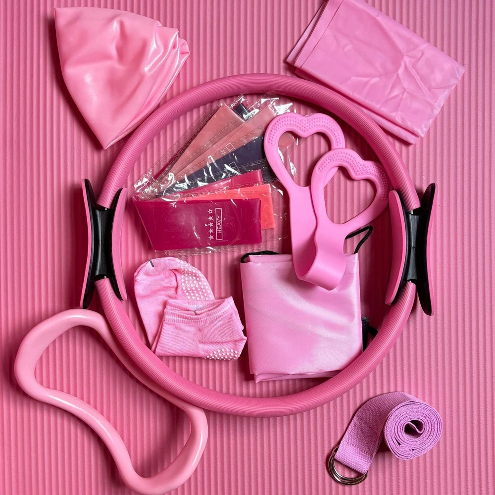 Pilates Ring & Resistance Band 14-Piece Set