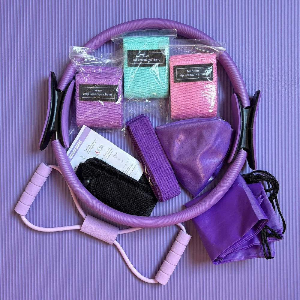 Pilates Ring & Resistance Band 14-Piece Set
