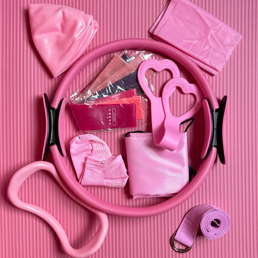 Pilates Ring & Resistance Band 14-Piece Set