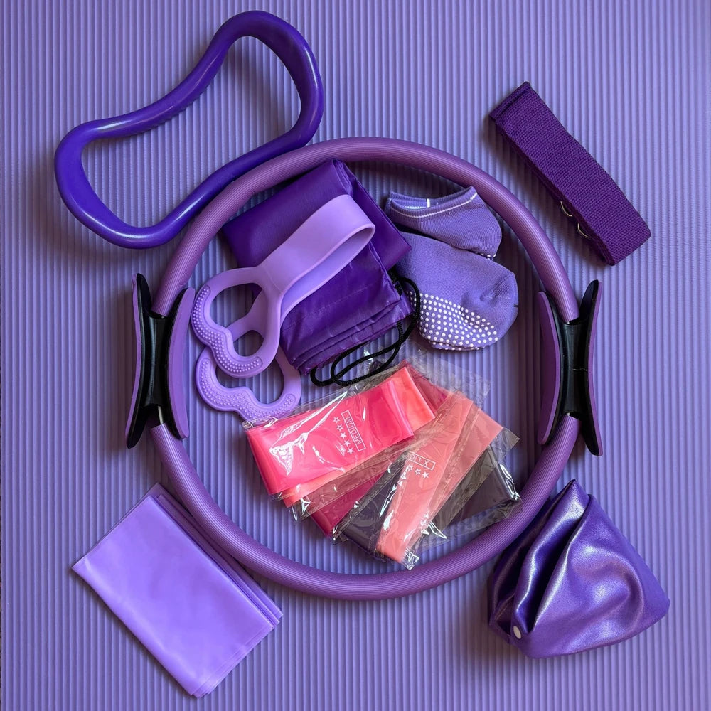 Pilates Ring & Resistance Band 14-Piece Set