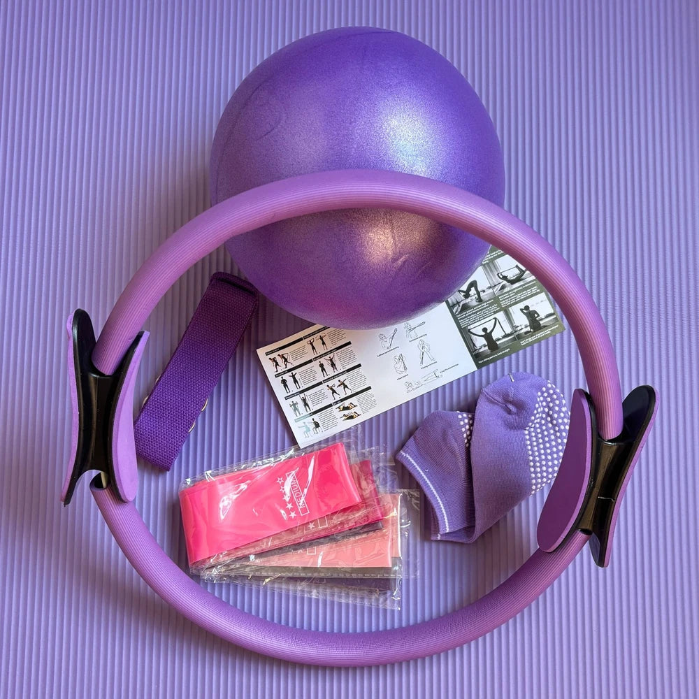 Pilates Ring & Resistance Band 14-Piece Set
