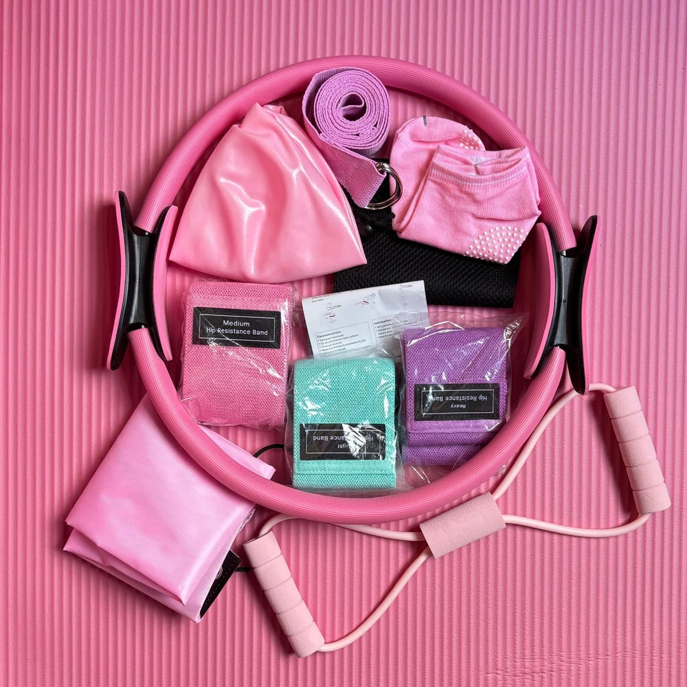 Pilates Ring & Resistance Band 14-Piece Set
