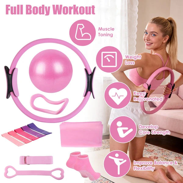 14-Piece Pilates Kit with Carry Bag – Home & Travel