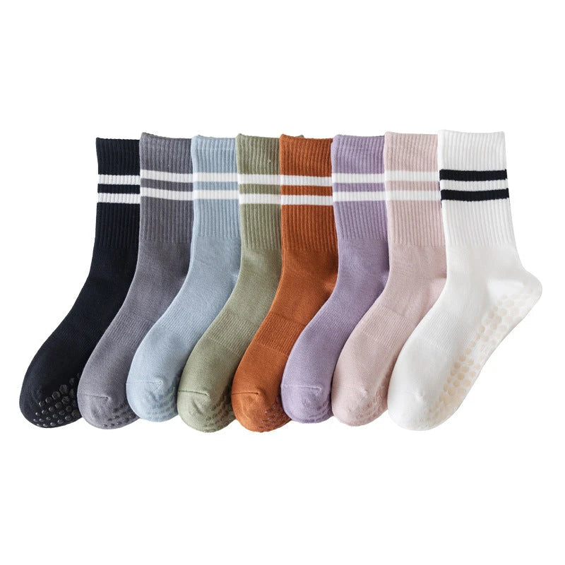 Non-Slip Pilates Grip Socks – Cotton Blend