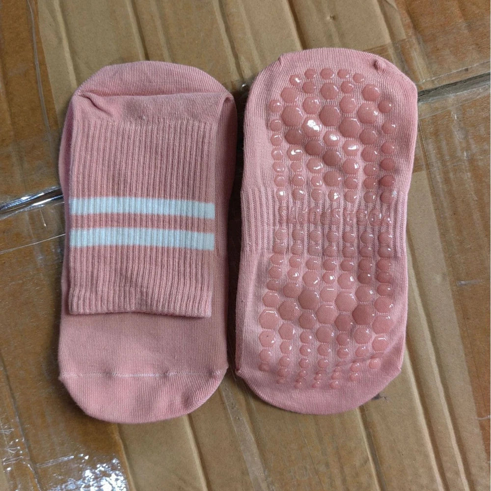 Non-Slip Pilates Grip Socks – Cotton Blend