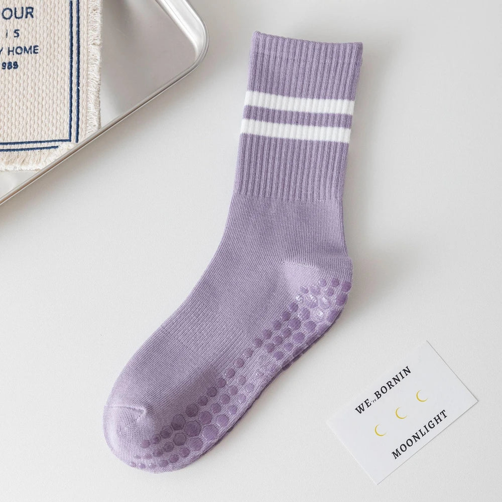 Non-Slip Pilates Grip Socks – Cotton Blend