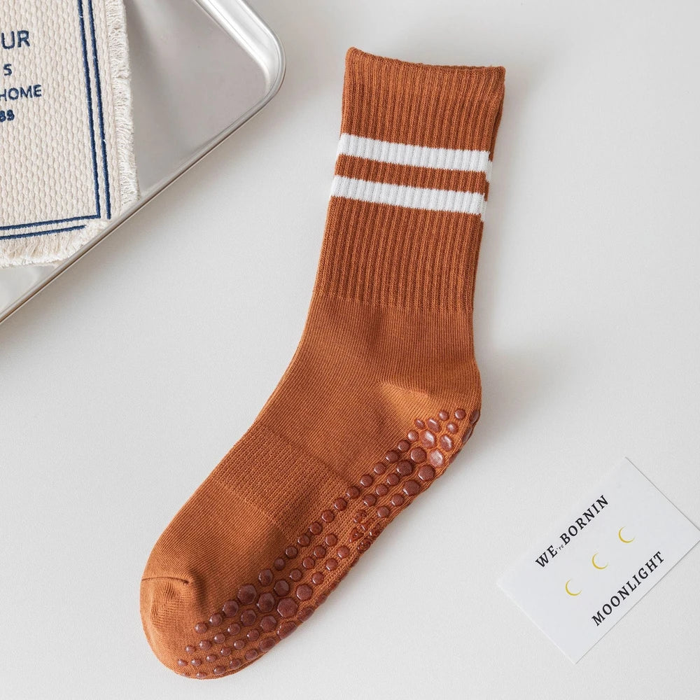 Non-Slip Pilates Grip Socks – Cotton Blend