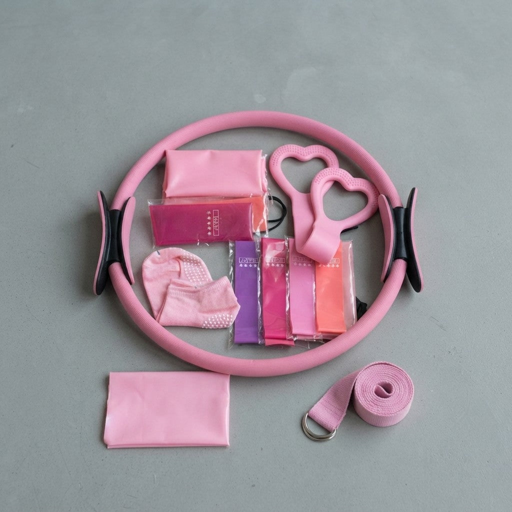 Pilates Ring & Resistance Band 14-Piece Set