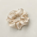 Pearl Textured Silk Scrunchies – Ruffled Design